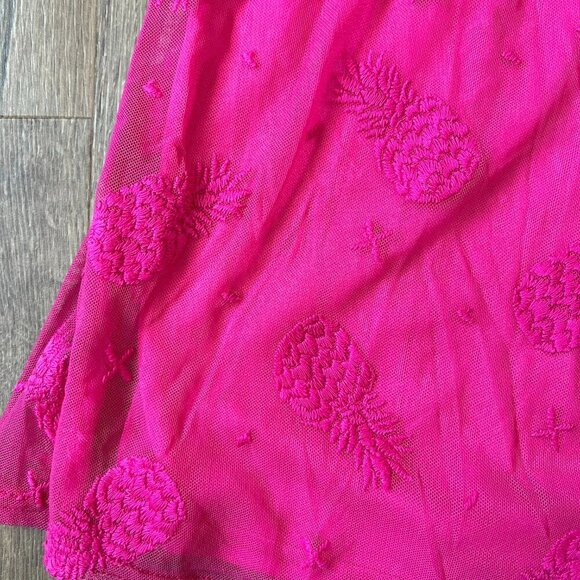 Torrid Ruffle Mock Neck Pineapple PinkTank Sz 1 (1X) - Picture 7 of 11